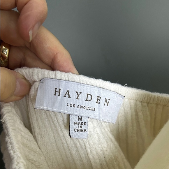 Hayden White Ruffle Neck Dress - Picture 2 of 6